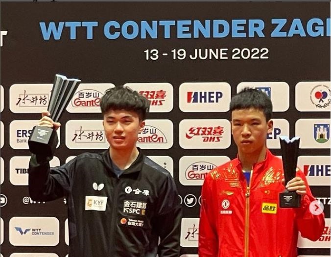 007足球比分直播之星桌球选手林昀儒「WTT挑战赛萨格勒布站」男单夺冠